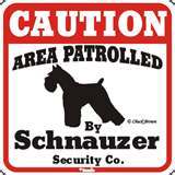 Schnauzer caution sign